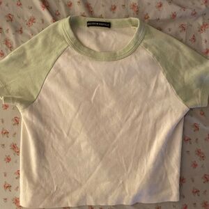brandy melville baseball cropped tee